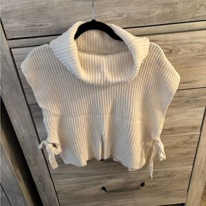 LOFT Cream Cowl Neck Sweater